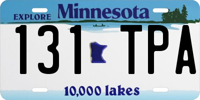 MN license plate 131TPA
