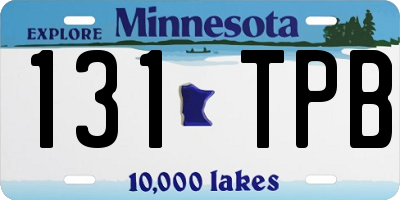 MN license plate 131TPB