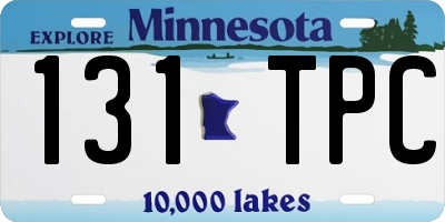 MN license plate 131TPC