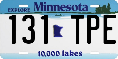 MN license plate 131TPE