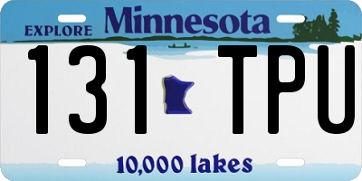 MN license plate 131TPU