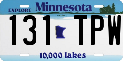 MN license plate 131TPW