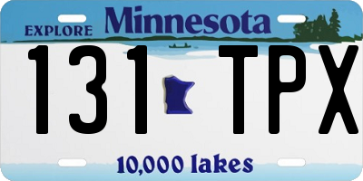 MN license plate 131TPX