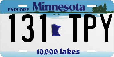 MN license plate 131TPY