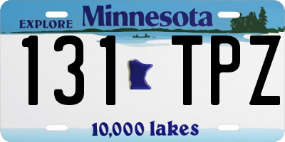 MN license plate 131TPZ