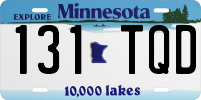 MN license plate 131TQD