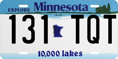 MN license plate 131TQT