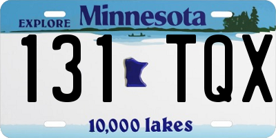 MN license plate 131TQX