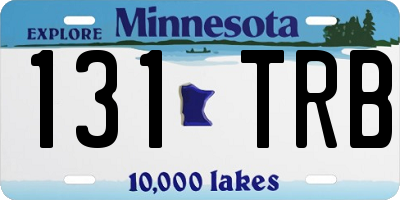 MN license plate 131TRB