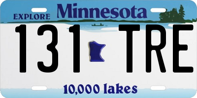 MN license plate 131TRE