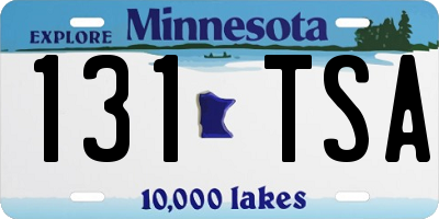MN license plate 131TSA