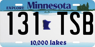 MN license plate 131TSB