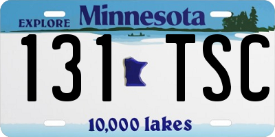 MN license plate 131TSC