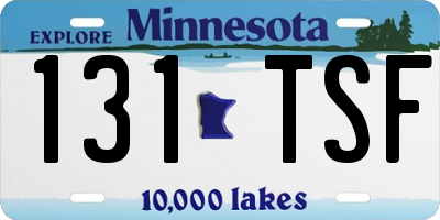 MN license plate 131TSF
