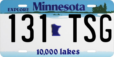 MN license plate 131TSG