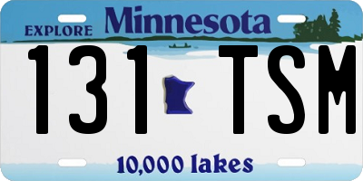 MN license plate 131TSM