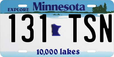 MN license plate 131TSN