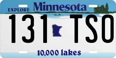 MN license plate 131TSO
