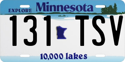 MN license plate 131TSV