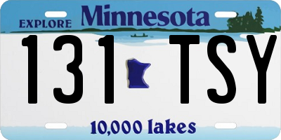 MN license plate 131TSY