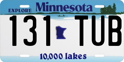 MN license plate 131TUB