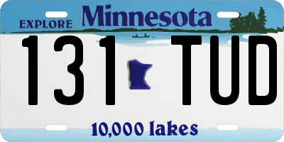 MN license plate 131TUD