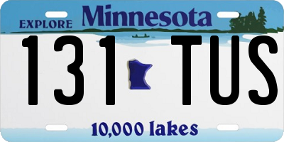 MN license plate 131TUS