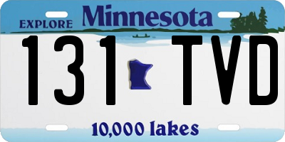 MN license plate 131TVD