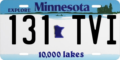 MN license plate 131TVI