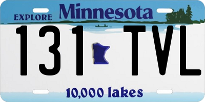 MN license plate 131TVL