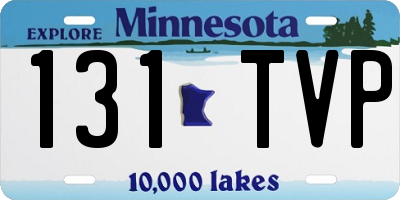 MN license plate 131TVP