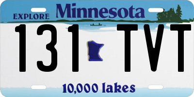 MN license plate 131TVT