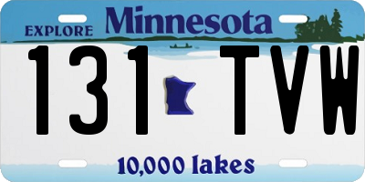 MN license plate 131TVW