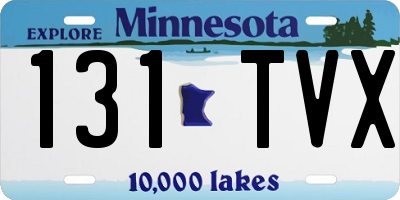 MN license plate 131TVX