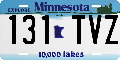 MN license plate 131TVZ