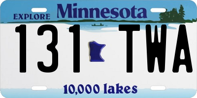 MN license plate 131TWA