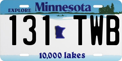 MN license plate 131TWB
