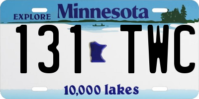 MN license plate 131TWC