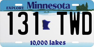 MN license plate 131TWD