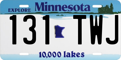 MN license plate 131TWJ
