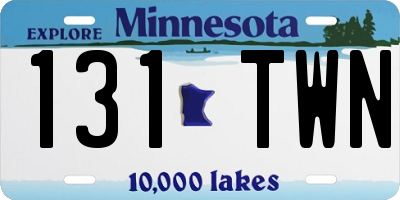 MN license plate 131TWN