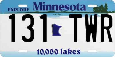 MN license plate 131TWR