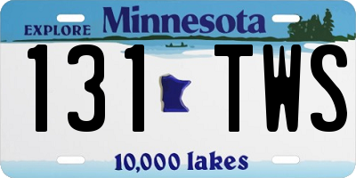 MN license plate 131TWS
