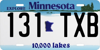 MN license plate 131TXB
