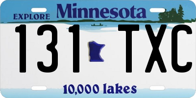 MN license plate 131TXC
