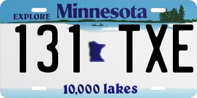 MN license plate 131TXE