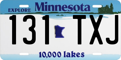 MN license plate 131TXJ