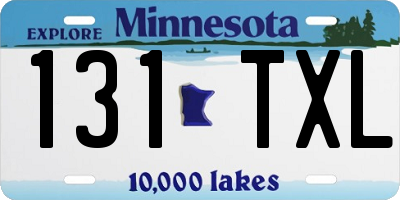 MN license plate 131TXL