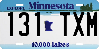 MN license plate 131TXM