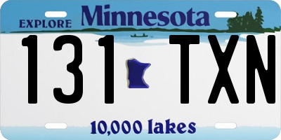 MN license plate 131TXN